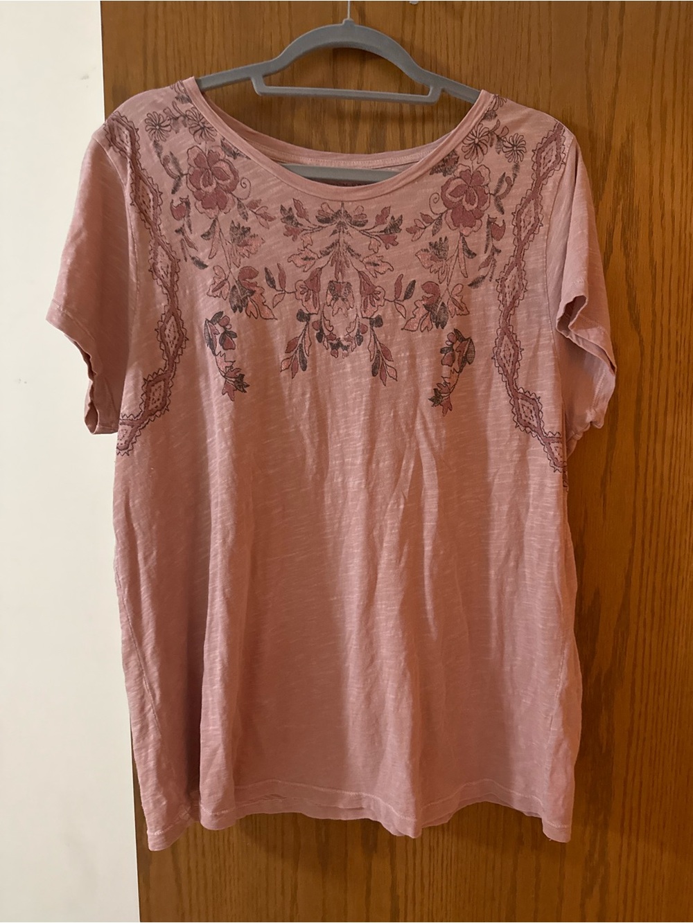 Lucky Brand Dusty Rose Short Sleeve Tee